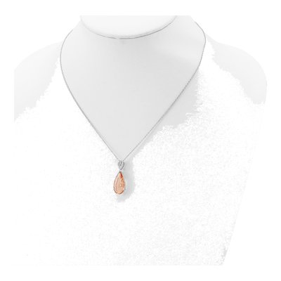 Sterling Silver CZ Brilliant-Cut Teardrop Necklace – view 5