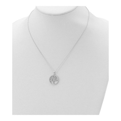 Sterling Silver CZ Tree of Life Pendant Necklace – view 5