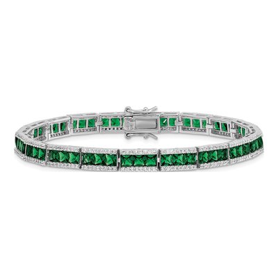 Sterling Silver Crystal & CZ Bracelet – view 3