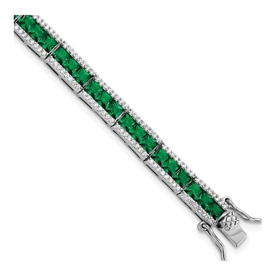 Sterling Silver Crystal & CZ Bracelet