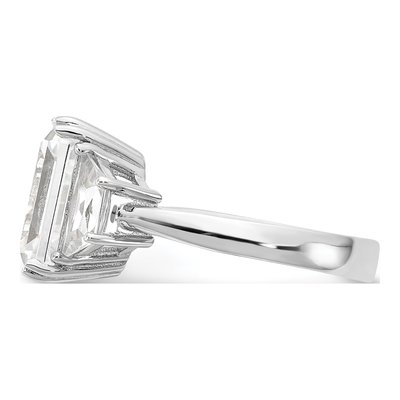 Sterling Silver CZ 3-Stone Ring – view 5