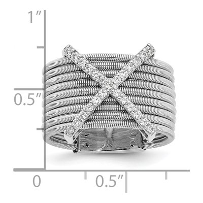 Sterling Silver CZ Multi-Band Ring – view 4