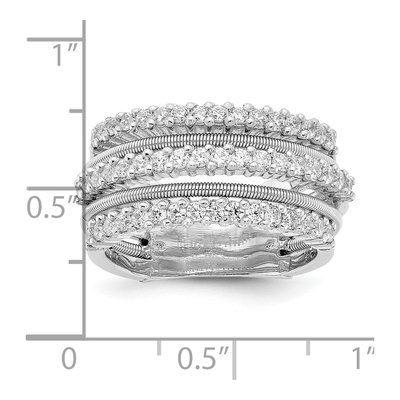 Sterling Silver CZ Layered Ring – view 4