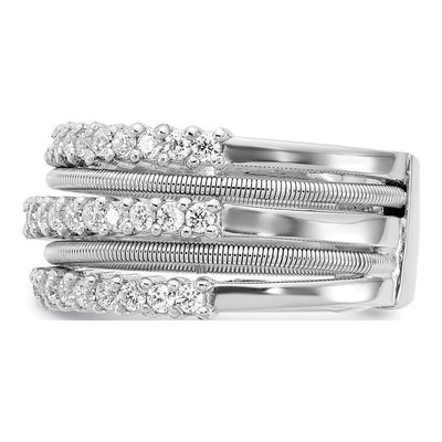Sterling Silver CZ Layered Ring – view 5