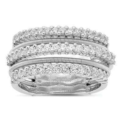 Sterling Silver CZ Layered Ring