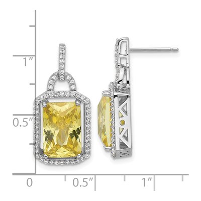 Sterling Silver CZ Dangle Earrings – view 5