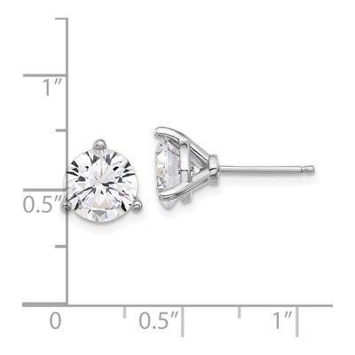 Cheryl M Sterling Silver 8mm CZ Stud Earrings – view 7