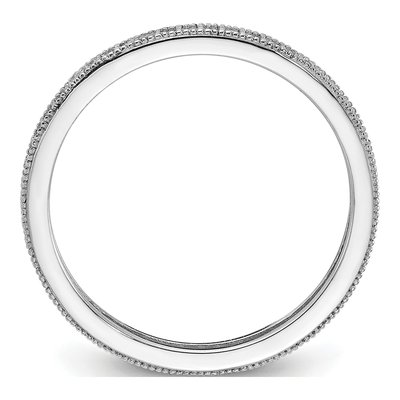 Sterling Silver CZ Eternity Band – view 3