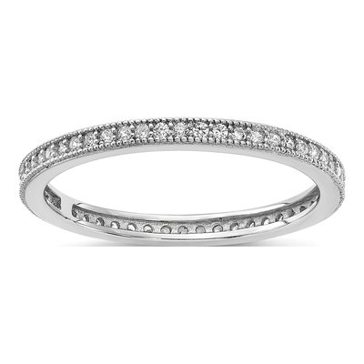 Sterling Silver CZ Eternity Band