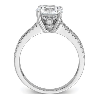 Sterling Silver CZ Fancy Engagement Ring – view 3