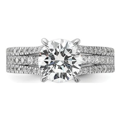 Sterling Silver CZ Fancy Engagement Ring – view 5