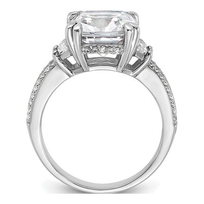 Sterling Silver CZ Fancy Cushion-Cut Baguette-Cut Brilliant-Cut Ring – view 3