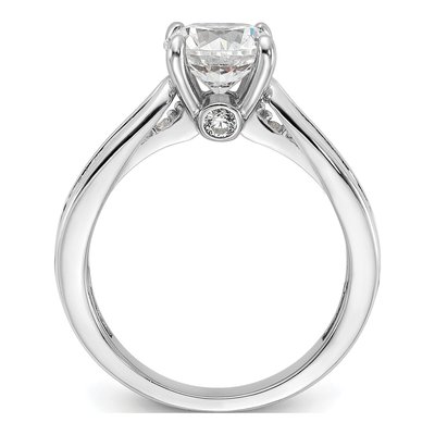 Sterling Silver CZ Round Fashion Engagement Ring – view 3