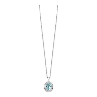 Sterling Silver CZ Pendant Necklace – view 3