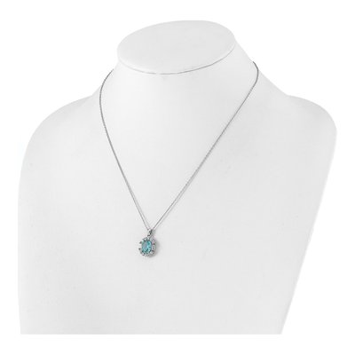 Sterling Silver CZ Pendant Necklace – view 4
