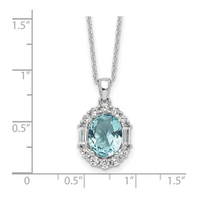 Sterling Silver CZ Pendant Necklace – view 5