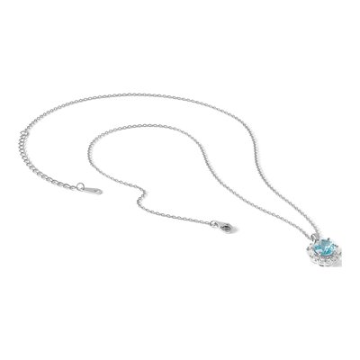 Sterling Silver CZ Pendant Necklace – view 6