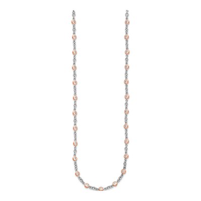 Rose Gold-Plated Sterling Silver 4.5mm Bezel Link Chain – view 3
