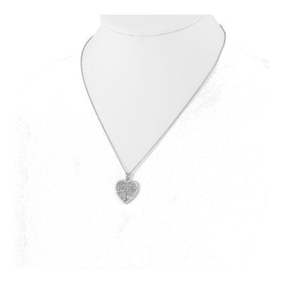 Sterling Silver CZ Tree of Life Heart Pendant Necklace – view 4