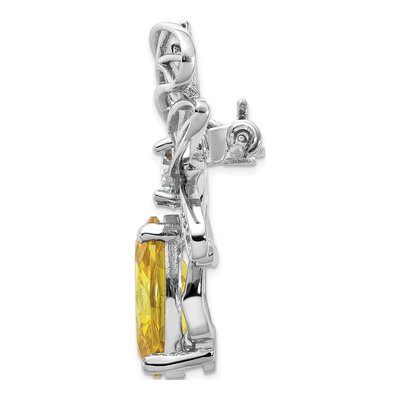 Sterling Silver CZ Bee Pin – view 3
