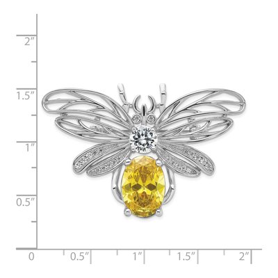 Sterling Silver CZ Bee Pin – view 4