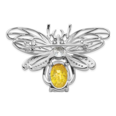 Sterling Silver CZ Bee Pin – view 5