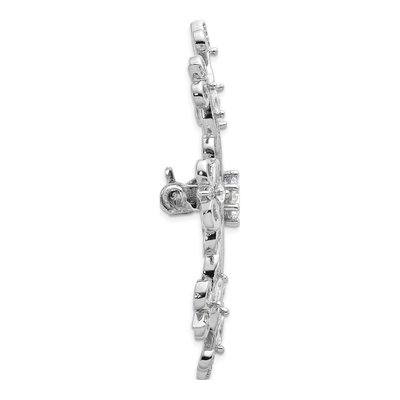 Sterling Silver CZ Snowflake Pin – view 2