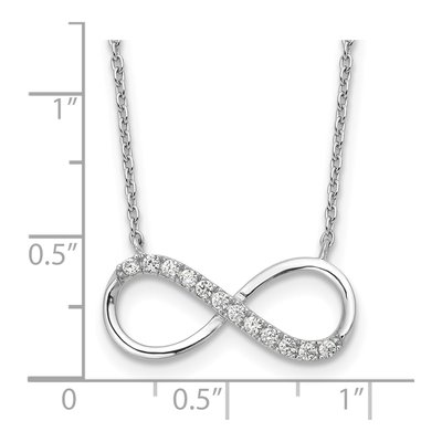 Sterling Silver CZ Infinity Pendant Necklace – view 5