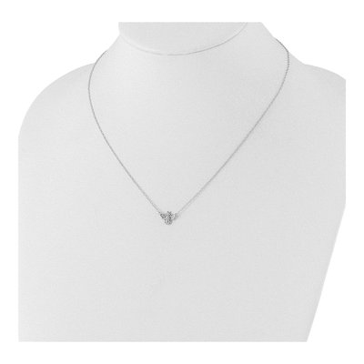 Sterling Silver CZ Bee Pendant Necklace – view 4
