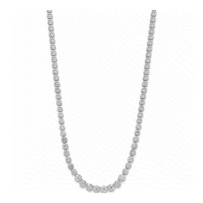 Sterling Silver CZ Cluster Necklace – view 3