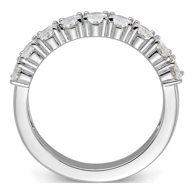 Sterling Silver CZ Oval 9-Stone Ring – view 3