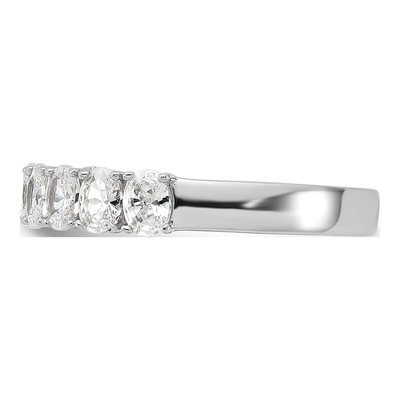 Sterling Silver CZ Oval 9-Stone Ring – view 4