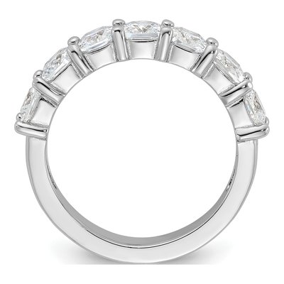 Sterling Silver CZ 7-Stone Cushion Ring – view 3