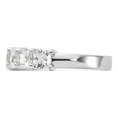 Sterling Silver CZ 7-Stone Cushion Ring – view 4