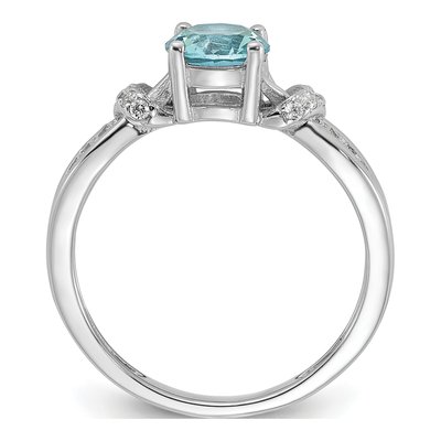 Sterling Silver CZ Glass Ring – view 3