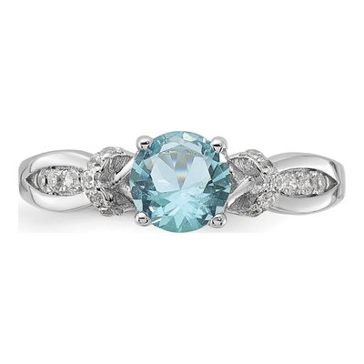 Sterling Silver CZ Glass Ring – view 5