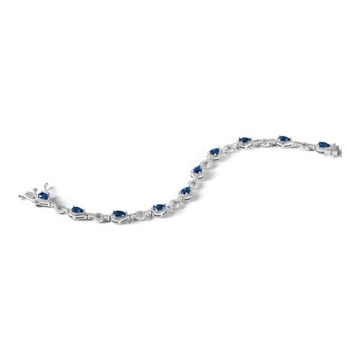 Sterling Silver CZ Glass Bracelet – view 5