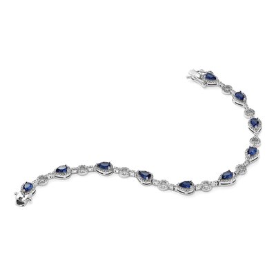 Sterling Silver CZ Glass Bracelet – view 6