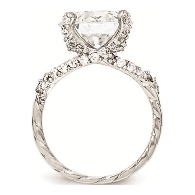 Sterling Silver CZ Fancy Brilliant-Cut Ring – view 3