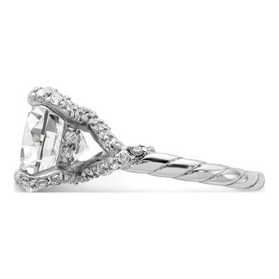 Sterling Silver CZ Fancy Brilliant-Cut Ring – view 4