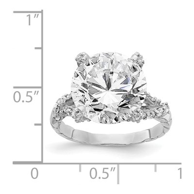 Sterling Silver CZ Fancy Brilliant-Cut Ring – view 5