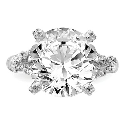 Sterling Silver CZ Fancy Brilliant-Cut Ring – view 6