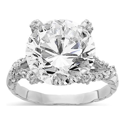 Sterling Silver CZ Fancy Brilliant-Cut Ring