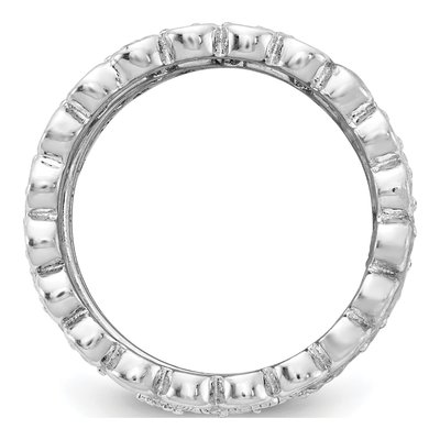 Sterling Silver CZ Eternity Ring Set of 5 – view 3