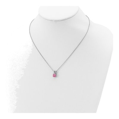 Sterling Silver CZ Pendant Necklace – view 4