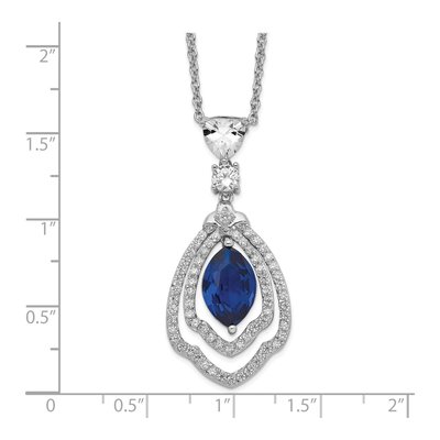 Sterling Silver CZ Pendant Necklace – view 3