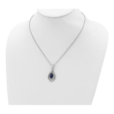 Sterling Silver CZ Pendant Necklace – view 4