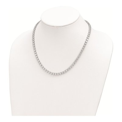 Sterling Silver CZ Brilliant-Cut Necklace – view 5