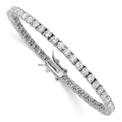 Sterling Silver CZ Tennis Bracelet – view 4