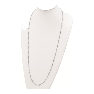 Sterling Silver CZ Station Necklace – view 5
